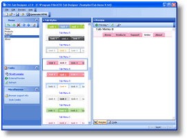 CSS Tab Designer screenshot