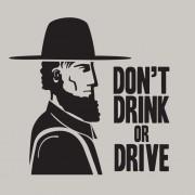 'Amish: Don't Drink or Drive' Funny T-Shirt for Men