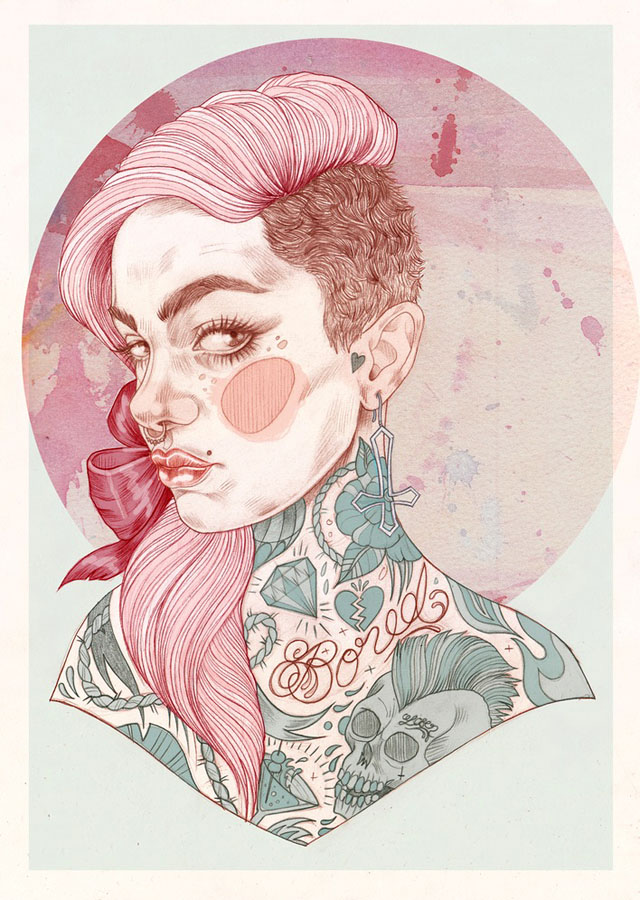 Tattoo inspired art by Liz Clements (1)