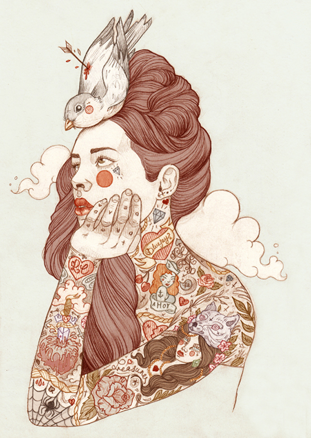 Tattoo inspired art by Liz Clements (10)