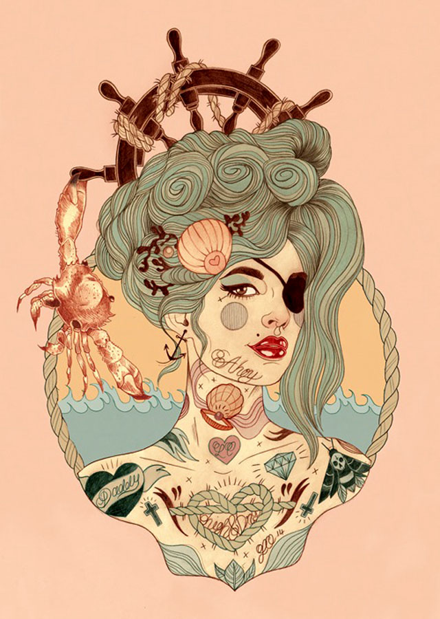 Tattoo inspired art by Liz Clements (12)