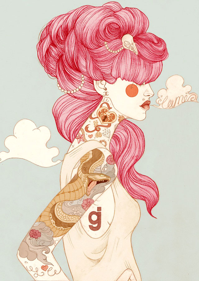 Tattoo inspired art by Liz Clements (13)