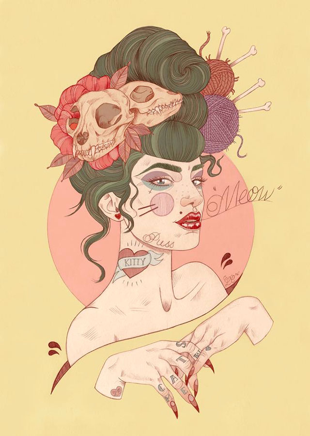 Tattoo inspired art by Liz Clements (4)