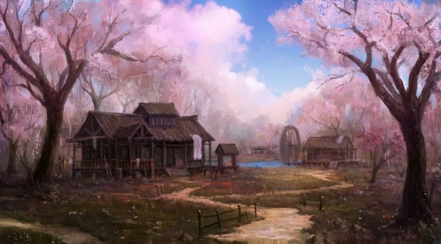 village_of_peach_flower_by_wanbaofuturistic_art village_of_peach_flower_by_wanbao_futuristic_art