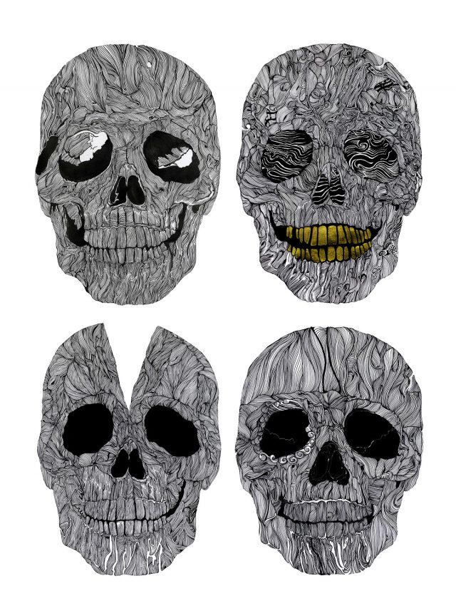 Extraordinary Human Skull Illustrations by Sam Sephton Extraordinary Human Skull Illustrations by Sam Sephton