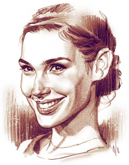 Great videos of Chris Wahl drawing a girl Gal Gadot