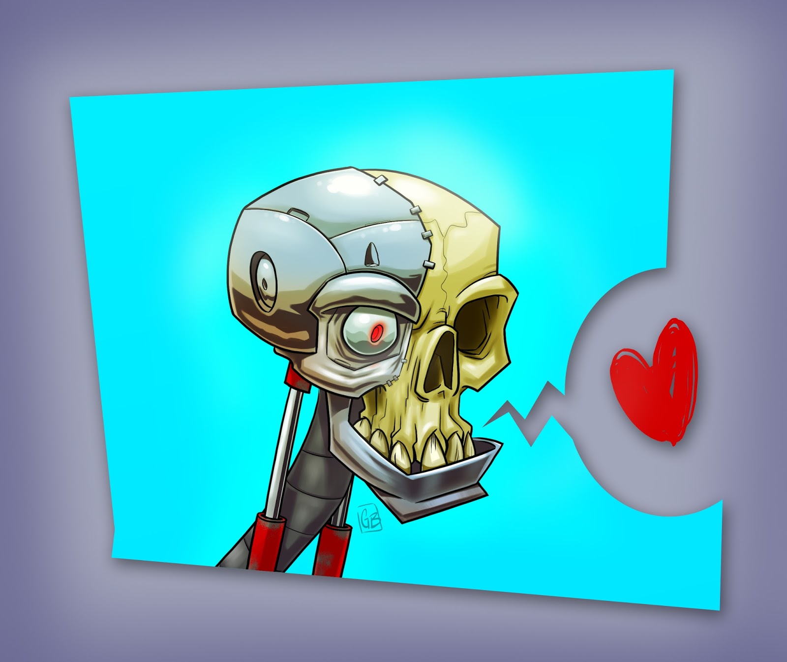 cyborgSkull-cartoon illustrations.