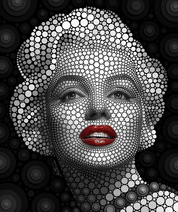 Marilyn Monroe Illustration by Ben Heine