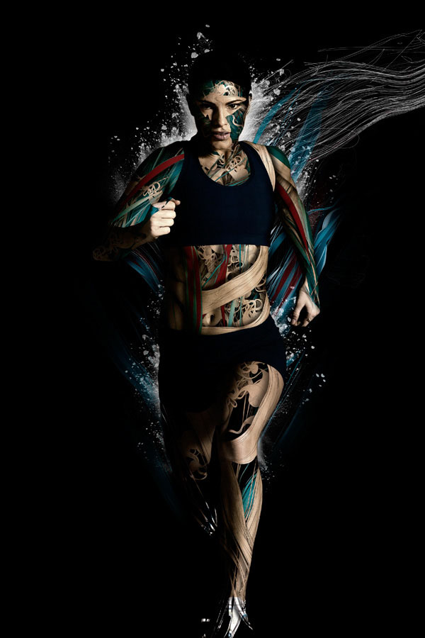 illustration art woman running
