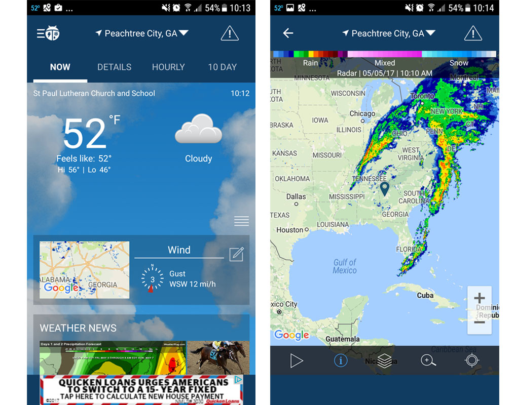 Weather app by WeatherBug