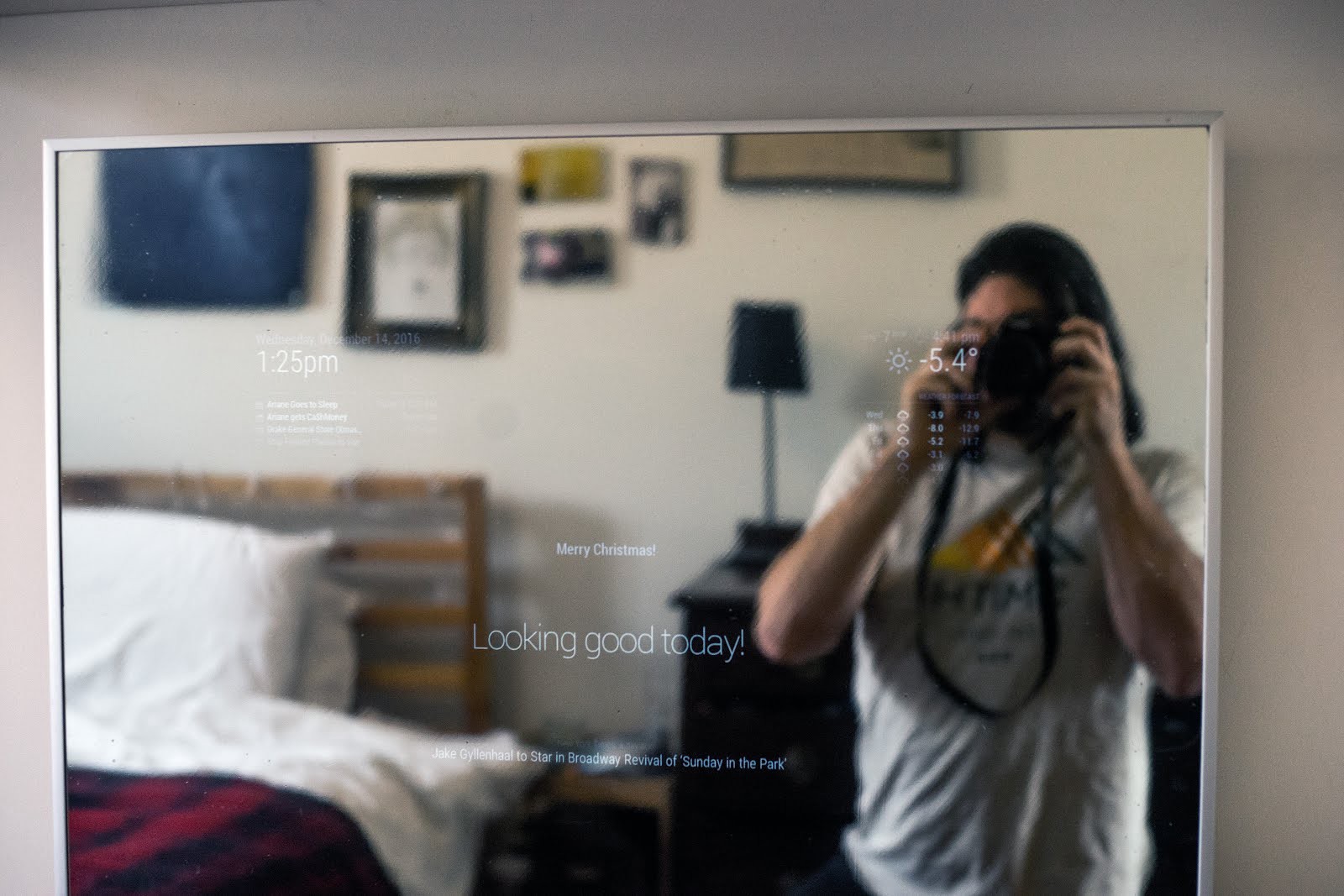 Voice controlled mirror