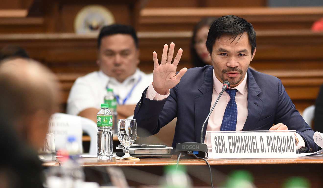 Pacquiao and Duterte meet at Malacañang.