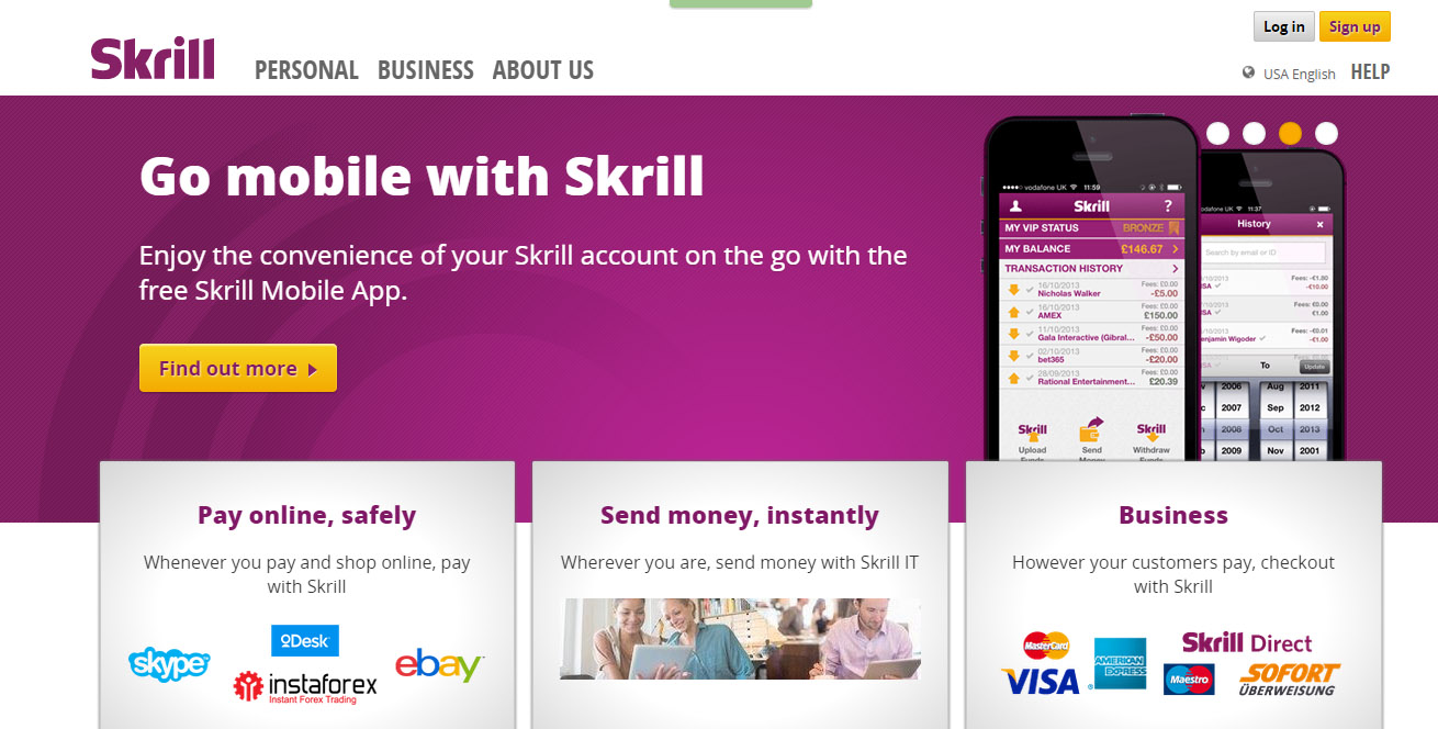 advantage of using Skrill 