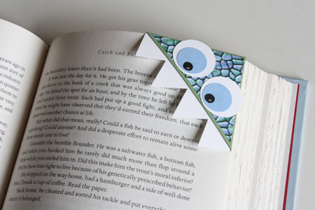 paper monster bookmarks.