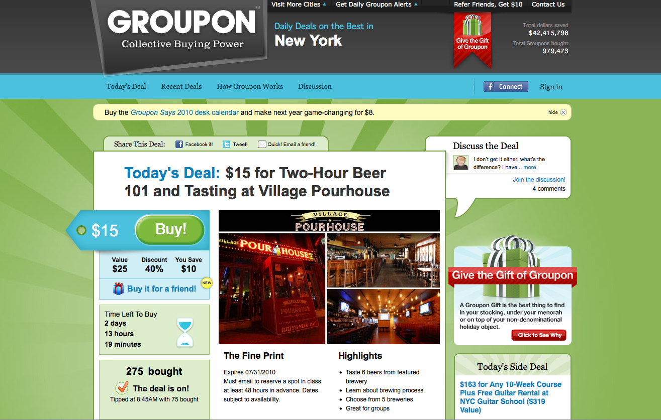 The Groupon - Let the Discounts Begin