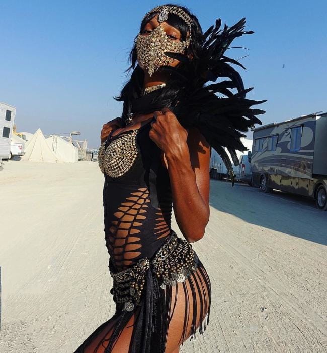 Jasmine Tookes Burning Man Costumes.