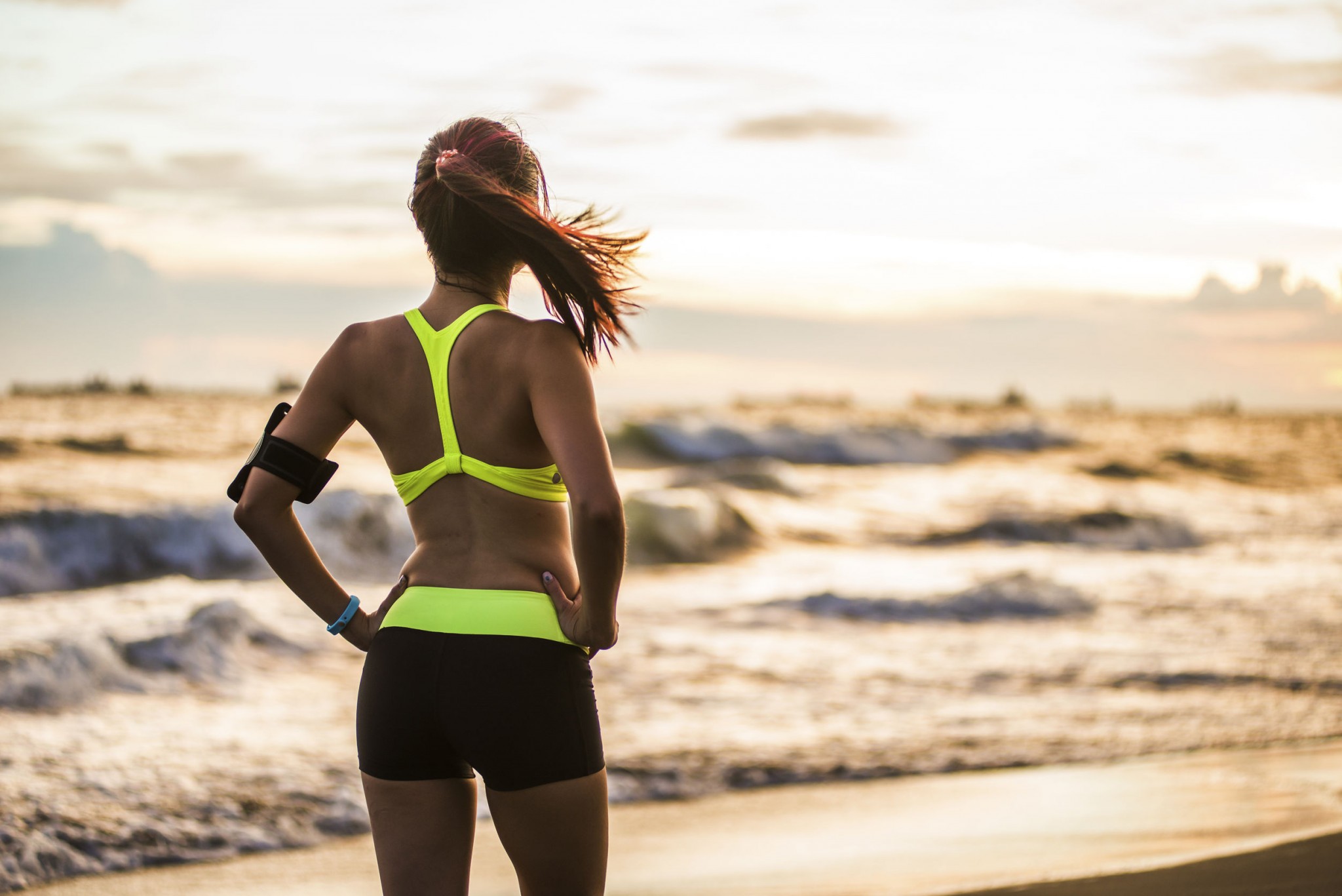 morning run along the beach