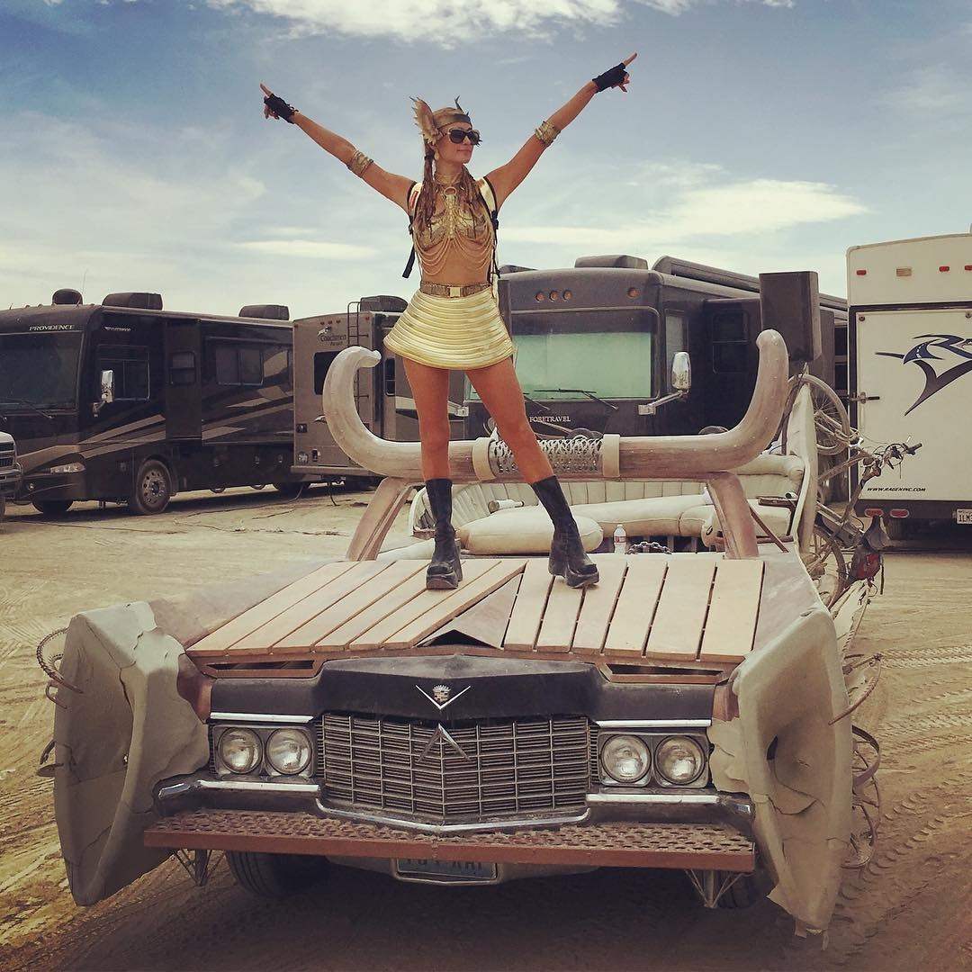 Paris Hilton at Burning Man Festival