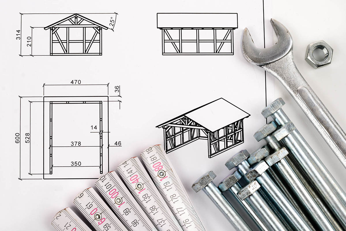 Hausbau Konstruktion Fachwerk