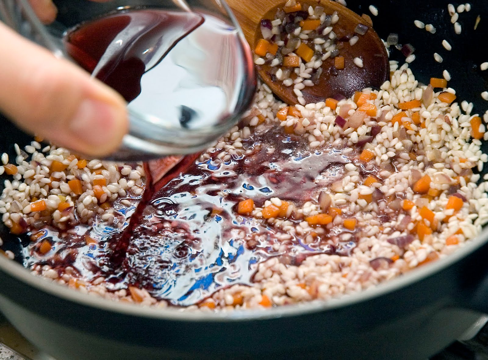 secrets of the perfect risotto is the wine