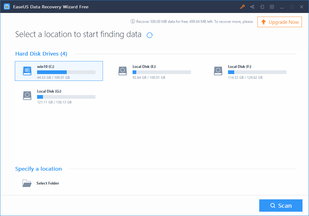 EaseUS Data Recovery Wizard Free – 1 recommended file recovery software