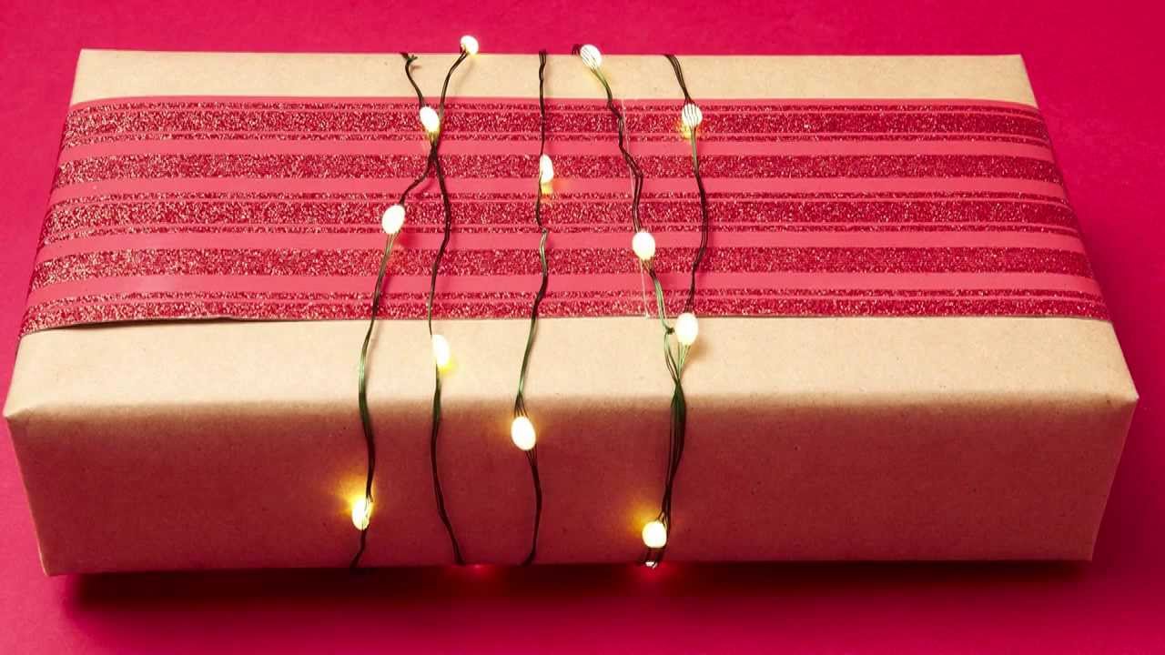 Christmas Lights as Gift wrap