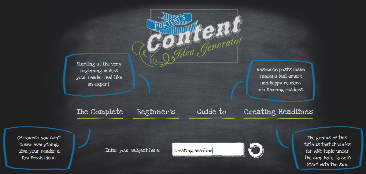 Portent's Content Idea Generator