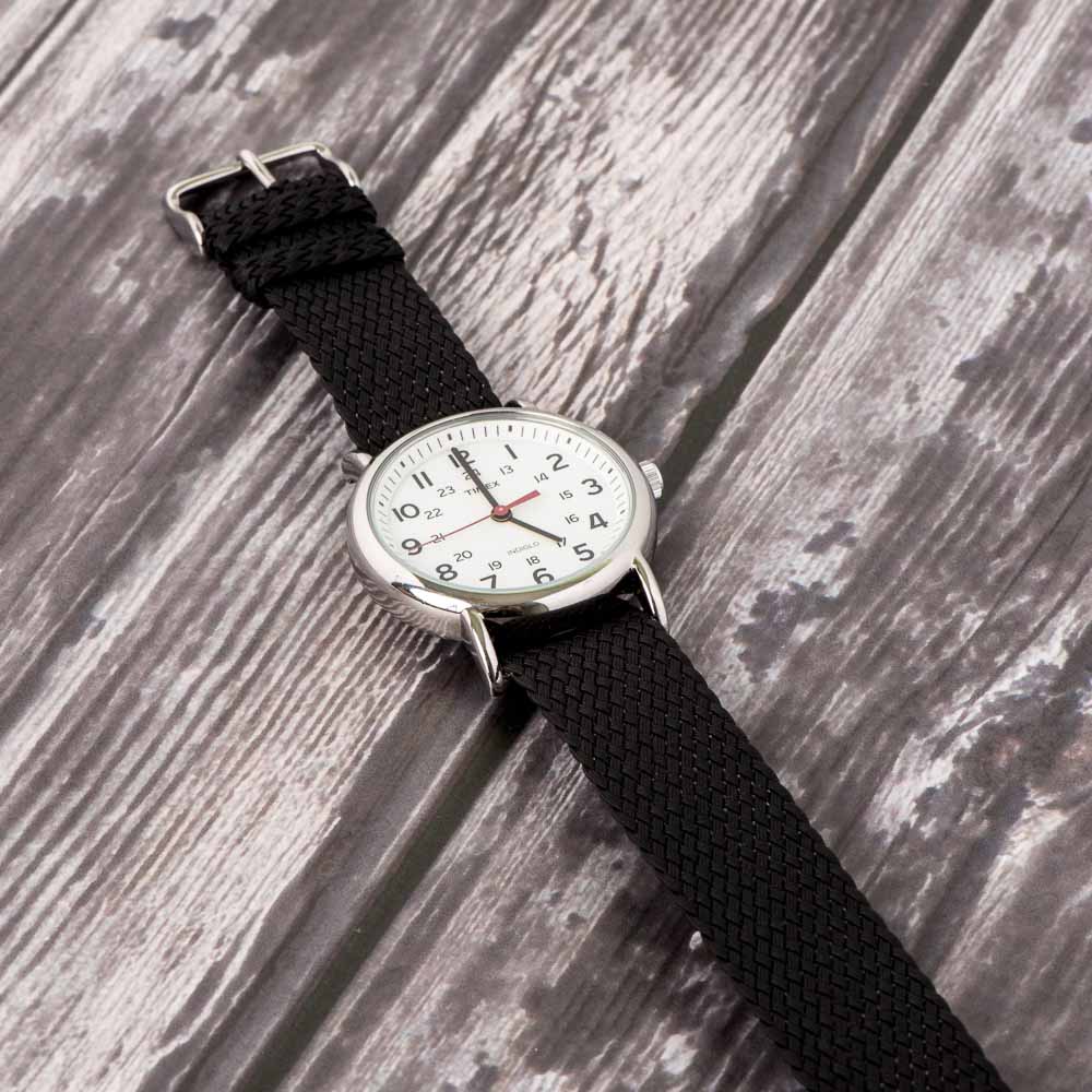 Black Perlon Strap Watch