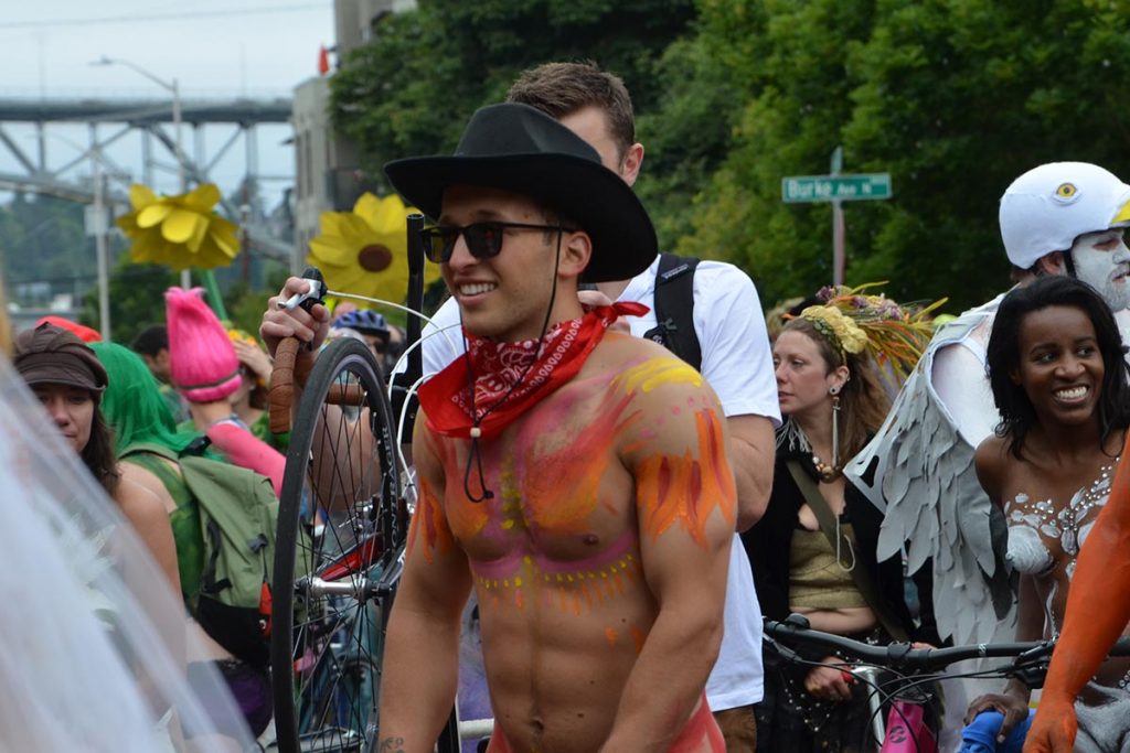 Seattle's Solstice Naked Bike Ride and Solstice Festival Pictures