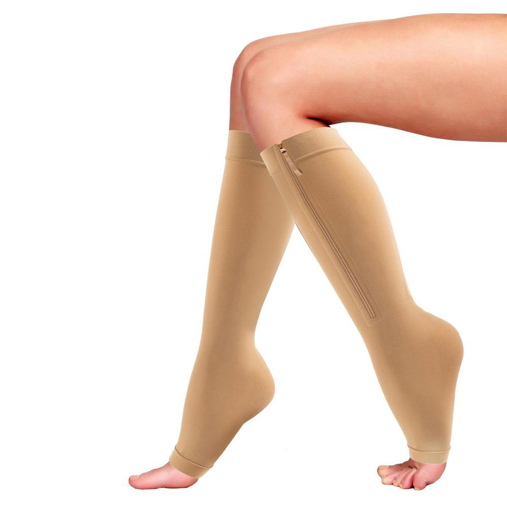Compression socks or stockings can be worn to help prevent PE