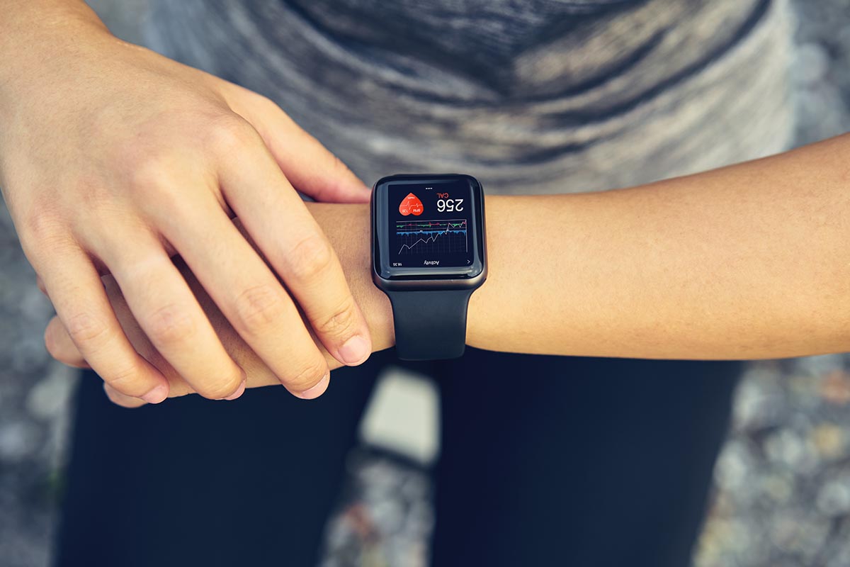 Fitness app on a versatile Apple Watch mockup