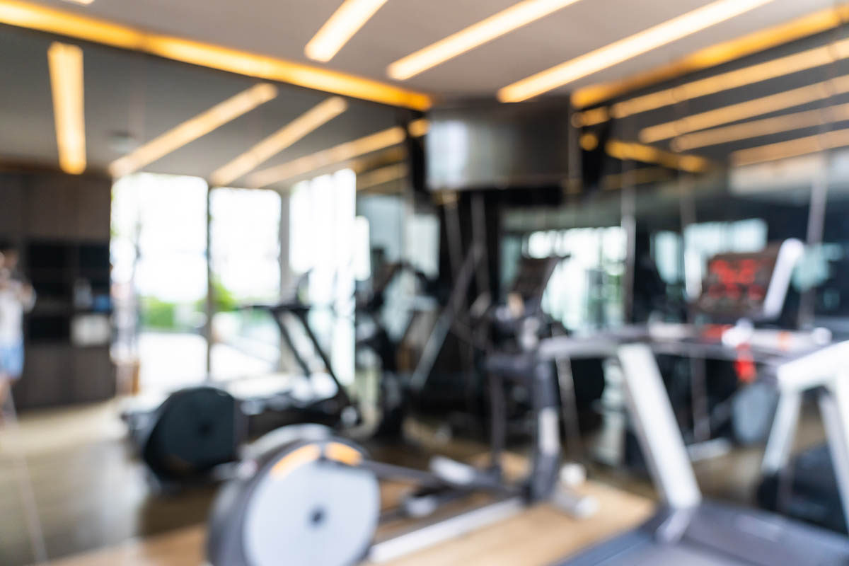 Working out in a green gym