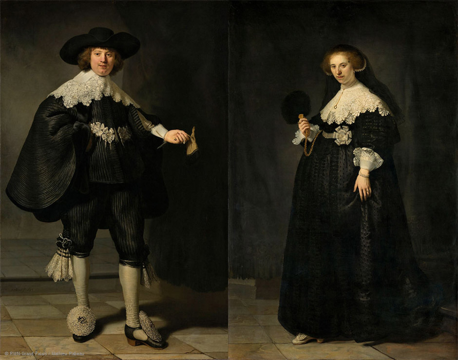 PENDANT PORTRAITS BY REMBRANDT VAN RIJN