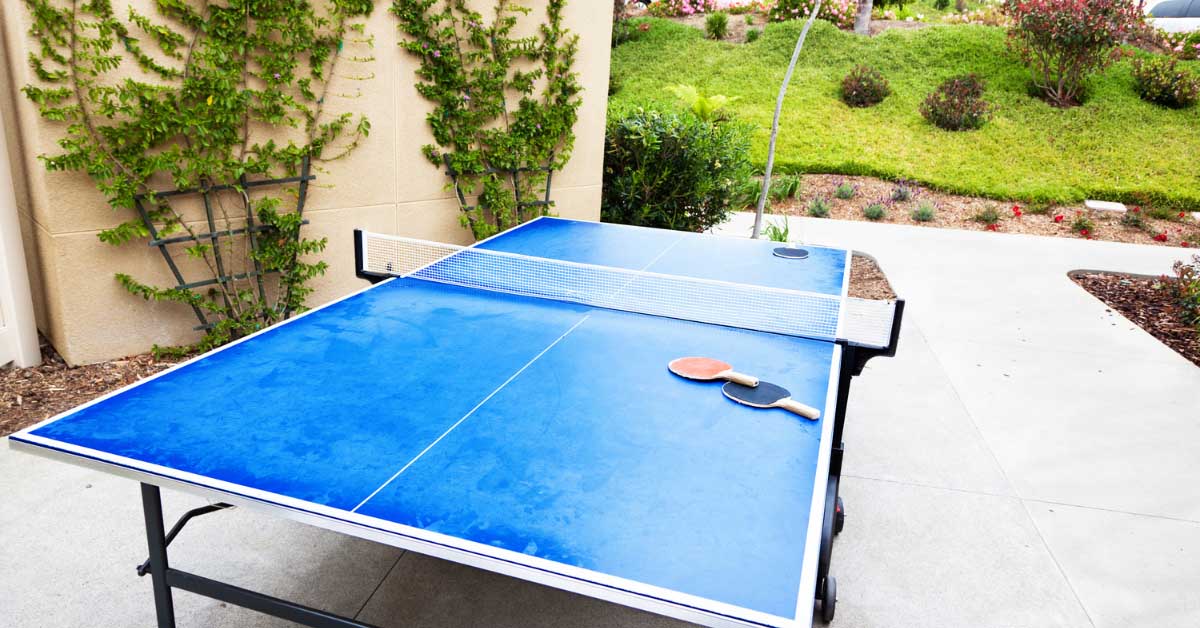 outdoor ping pong tennis table