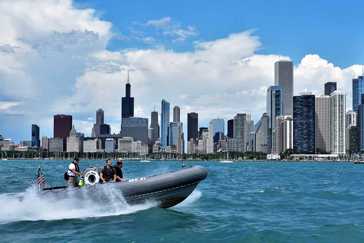 fishing trip on lake Michigan