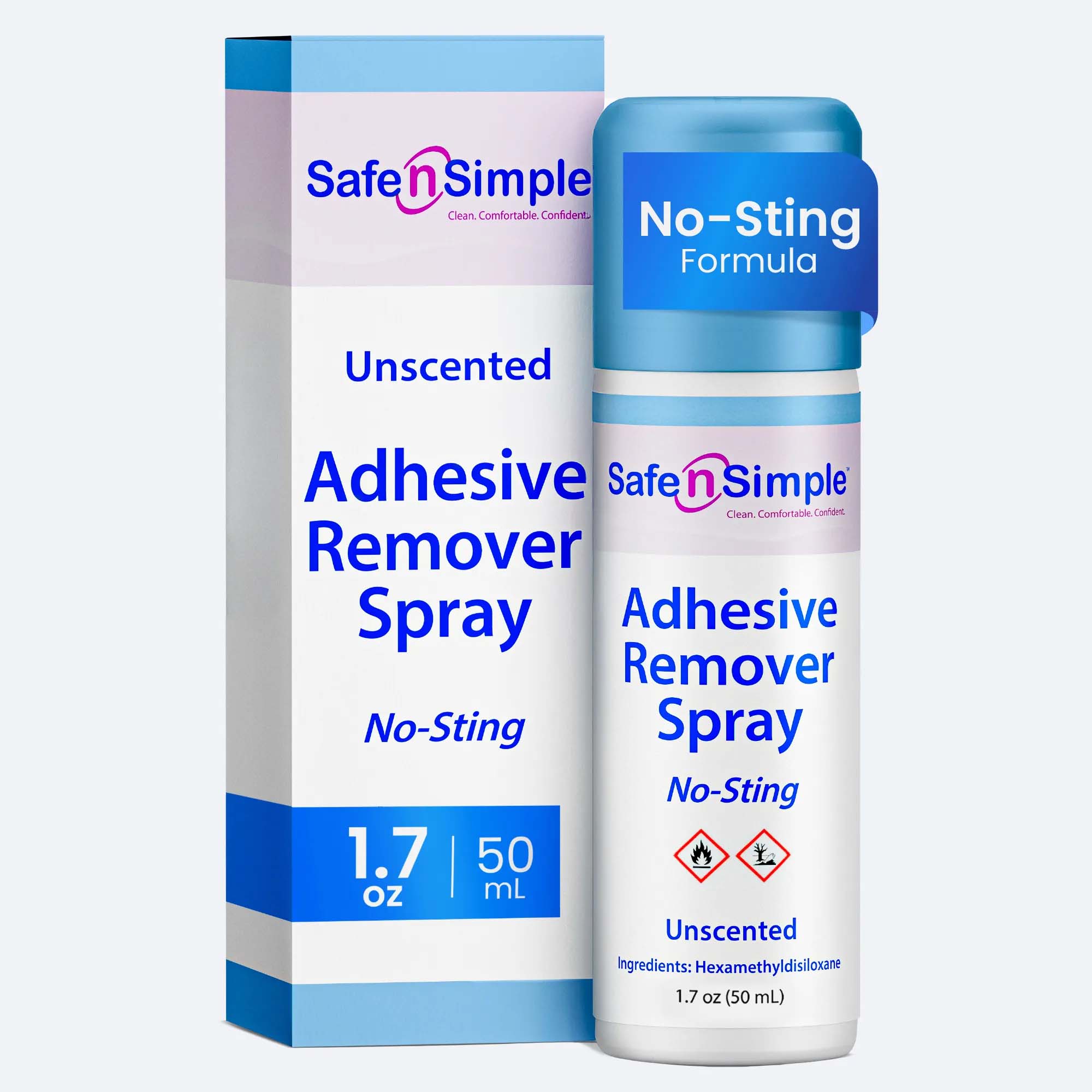 pain-free removal of adhesive dressings for sensitive skin